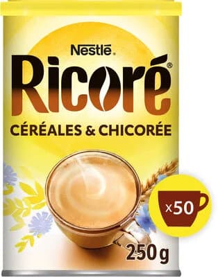 RICORÉ® aux céréales et à la chicorée solubles Boîte 250g – Nestlé, Caro, Ricore